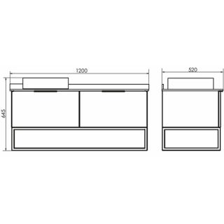 Тумба с раковиной Comforty Порто 00-00008905 120 см Дуб дымчатый